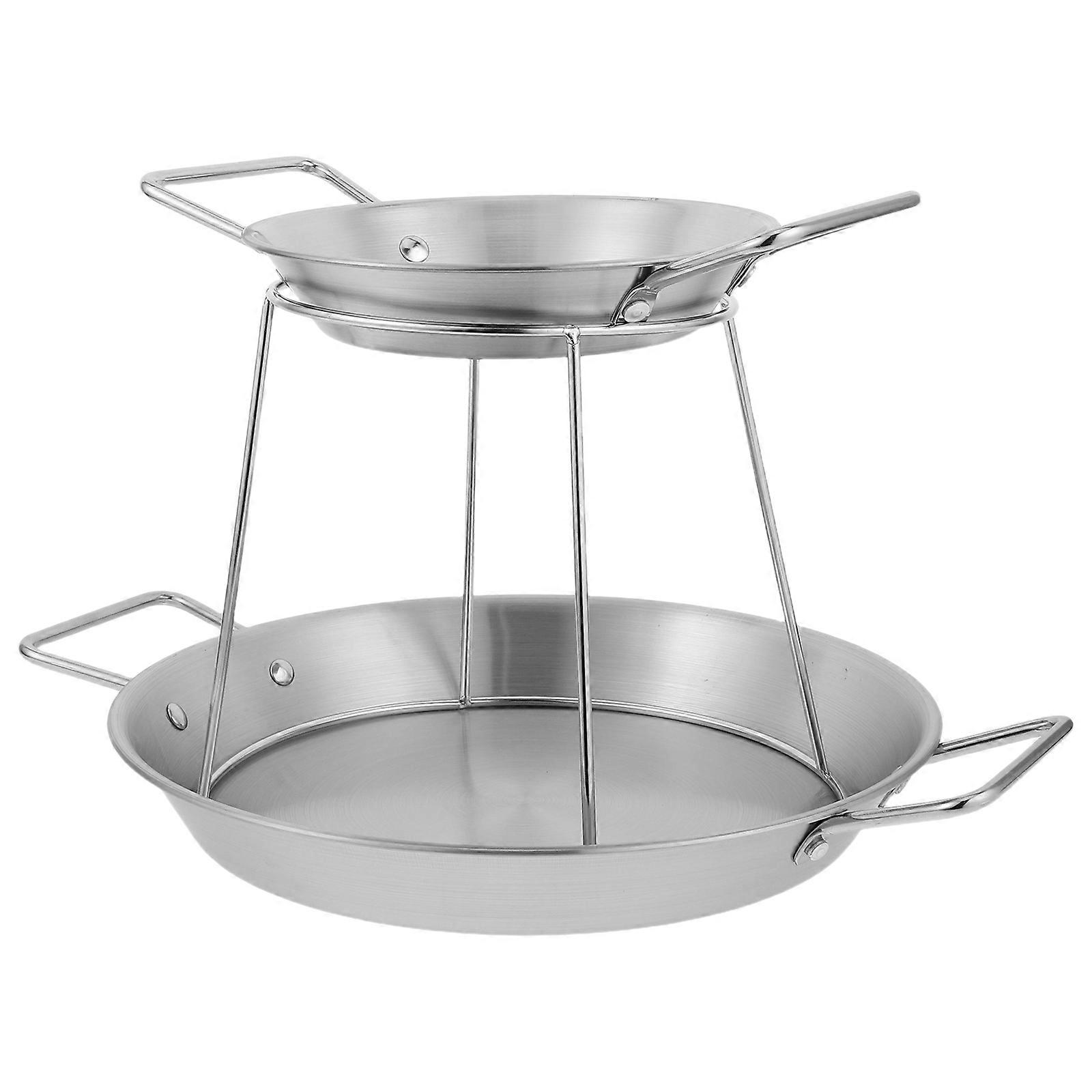 Buffet Display Stand For Sashimi And Oysters In Silver Color With Stable Food Holding Design Ideal For Restaurants 2 Sets