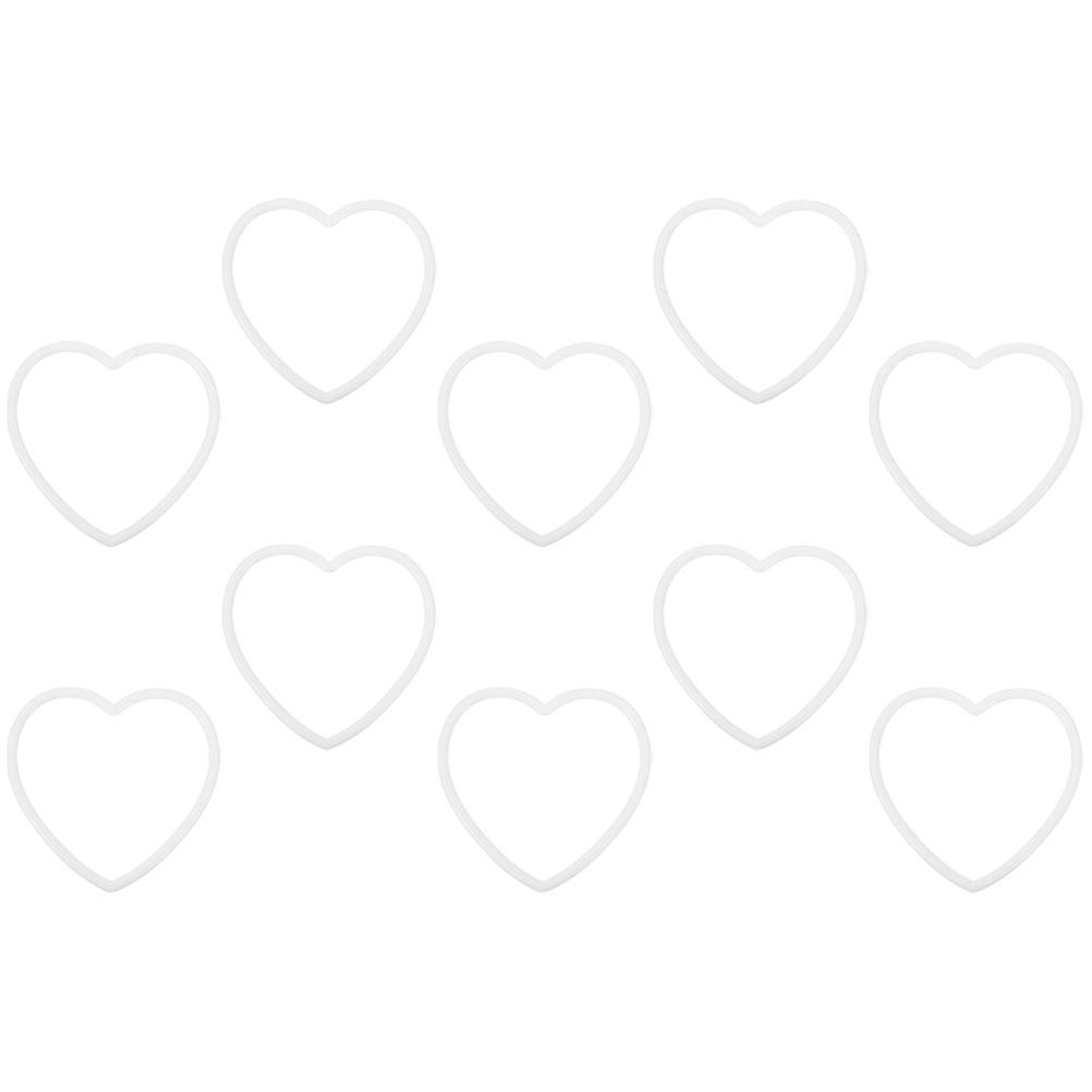 Plastic Heart Shaped Dream Catcher Hoops for Decor 20Pcs