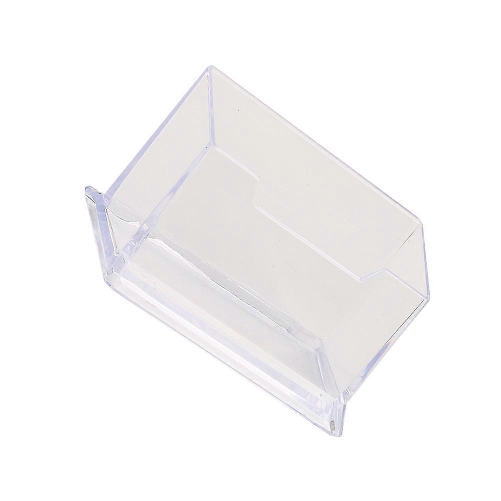 Acrylic Business Card Rack For Office Decoration And Business Meeting Use Featuring Vertical Tilt Design And Smooth Edge 16 Pcs