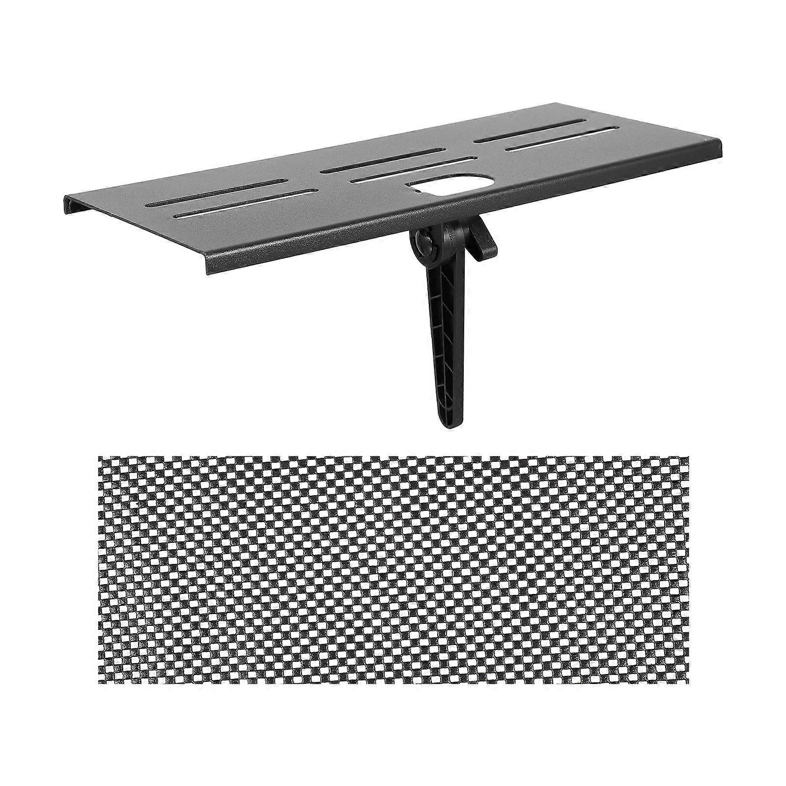 Black Iron Multifunctional Router Stand For Living Room LCD Monitor 2Pcs Easy Installation Strong Bearing Capacity