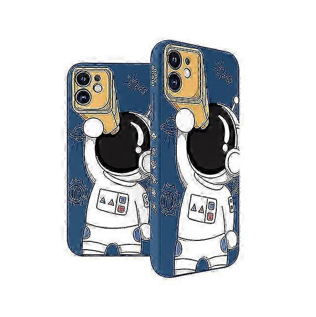 Case For Iphone 13 Astronauts Pattern Shockproof Soft Liquid Silicone Case 2025