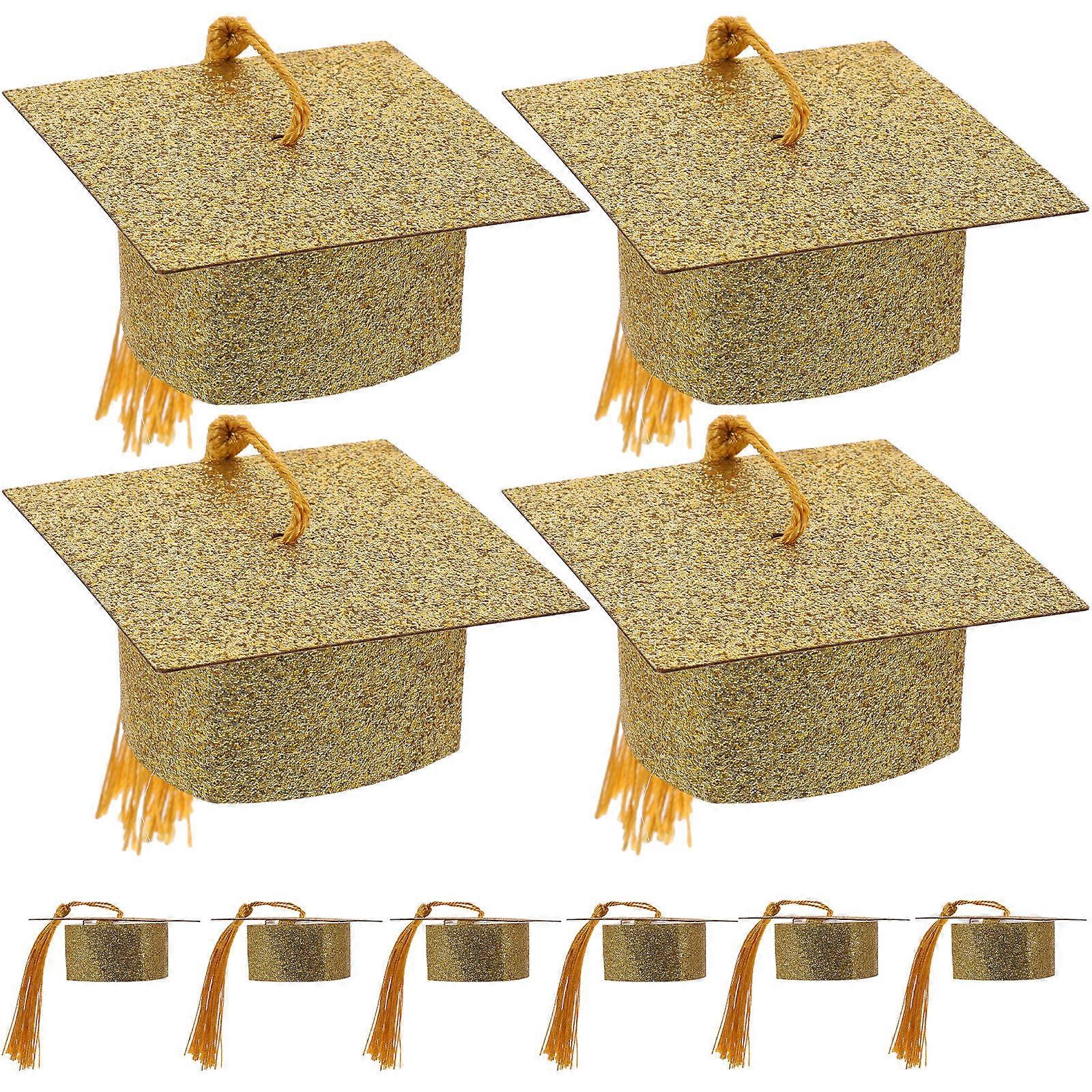 Graduation Hat Wine Goblet Cover for Party 30Pcs