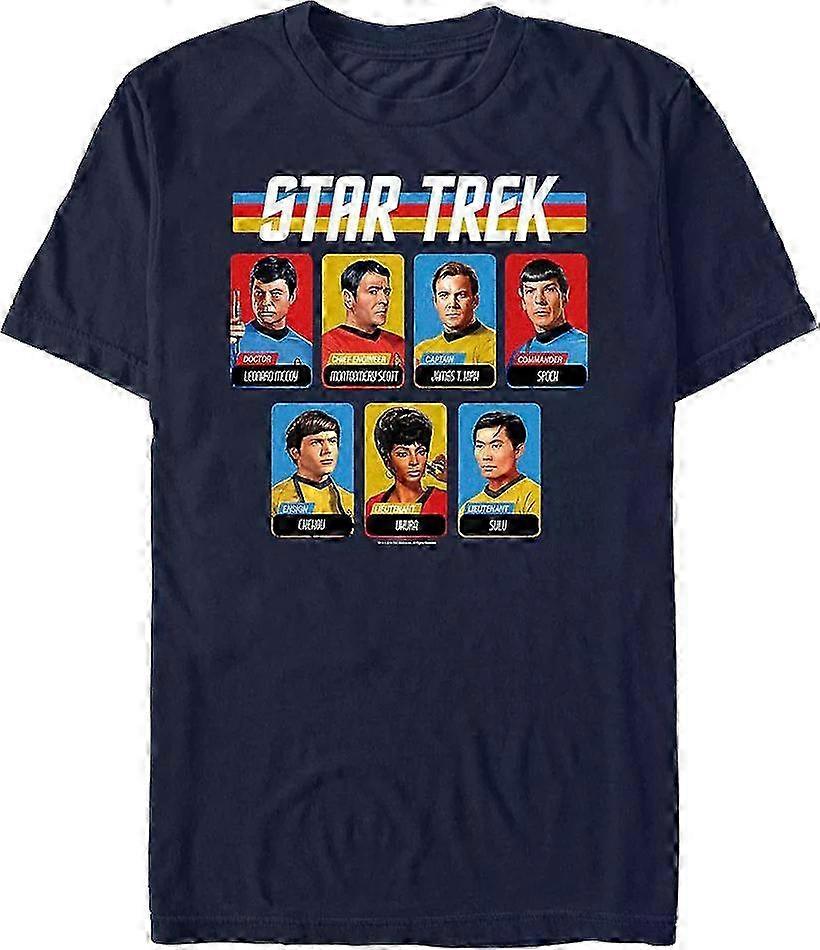 Tričko Retro Cast Table Star Trek Rockinstone