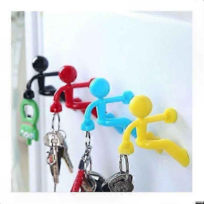 Magnetic Key Hooks Set with Wall Mounts (4 Colors Available)