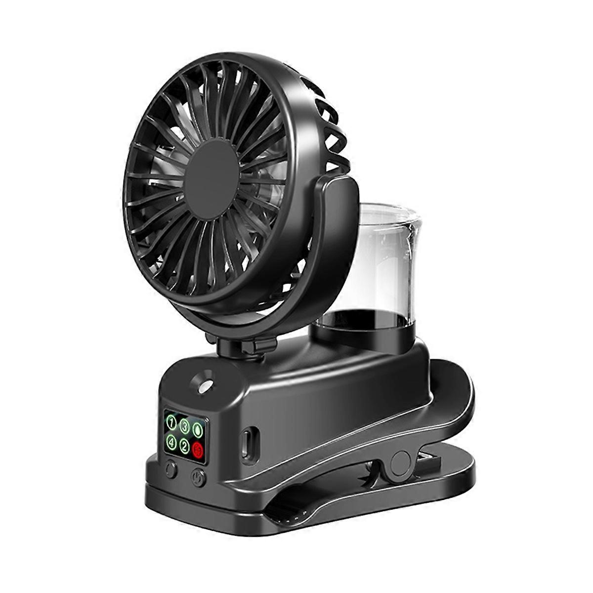 Four Speed Sprays Fan with Charging Capability, Mini Fan with Pedestal Clip, Suitable for Home and Office Use, Compact,B