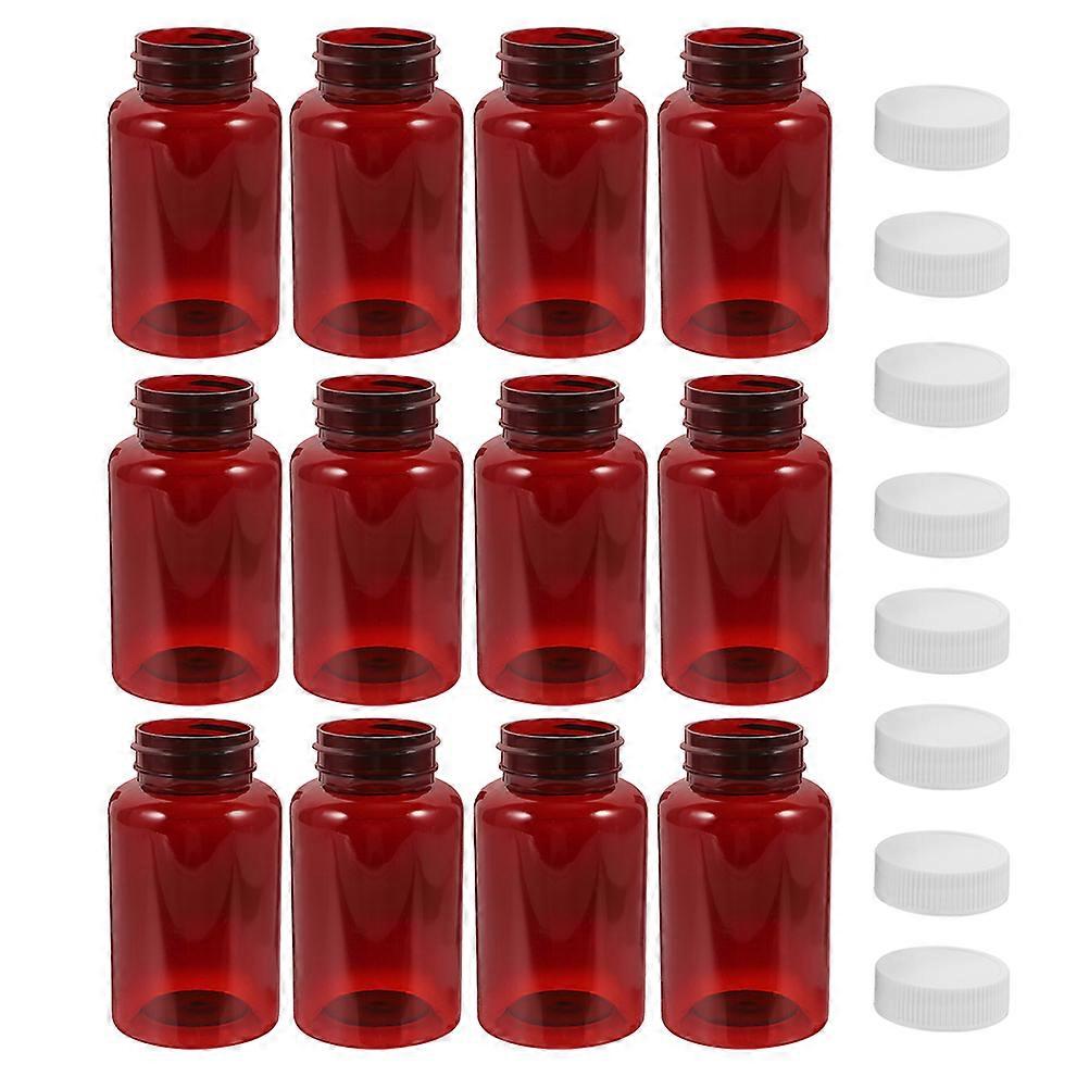 Red Plastic Medicine Pill Bottle for Storage 64Pcs Reliable Containers