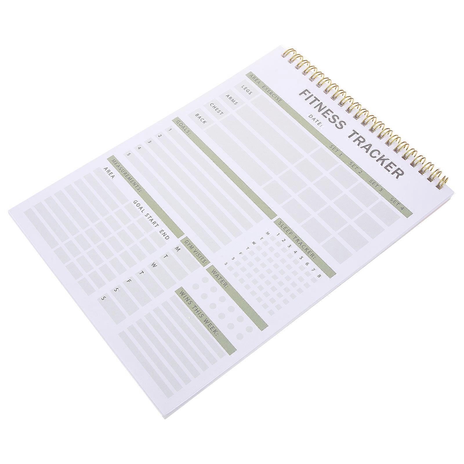 Daily Notepad Workout Tracker Journal For Fitness Enthusiasts 26.00X19.00X3.00CM White Simple Design 1Pack