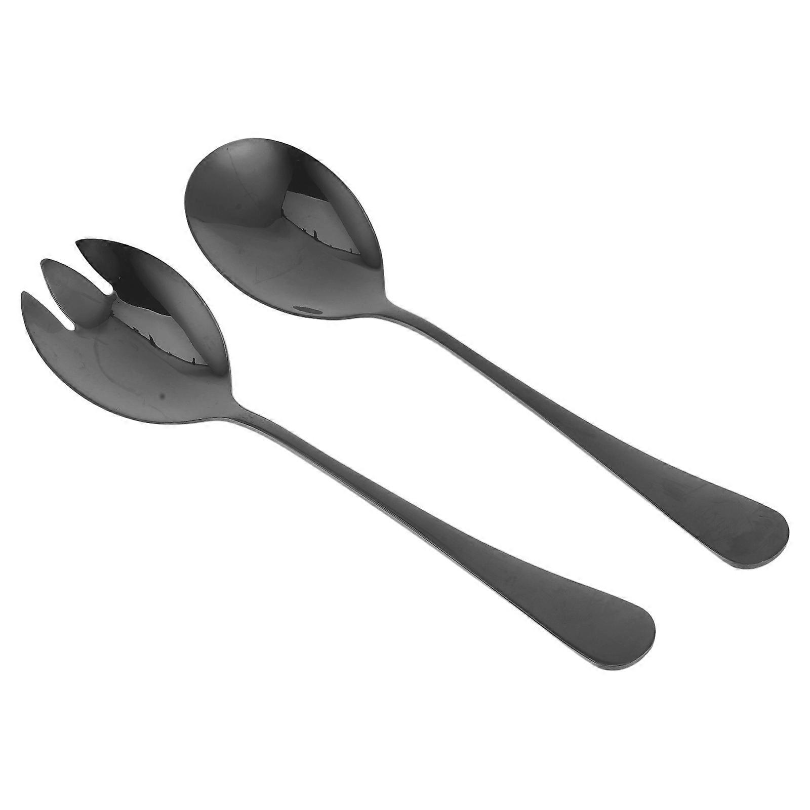 Durable Salad Spoons And Forks Rust-Resistant Material Suitable For Adults And Children 1 Set