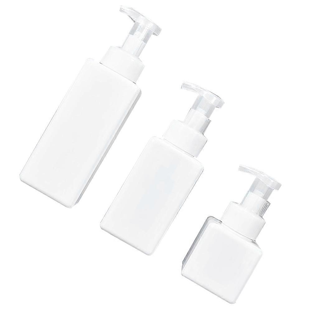 Shampoo Bottle Square Lotion Bottle for Storage Liquid Use 3Pcs Set