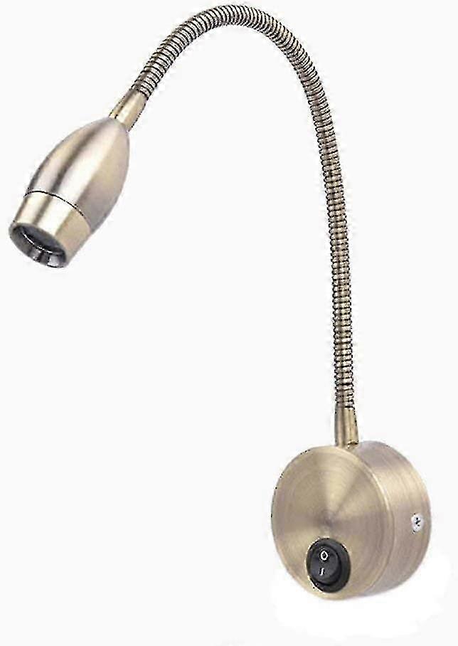 Flexible Wall/bedside Light With Switch, 1*3w Cree Led, Bronze [energy Class A+++] 25-26