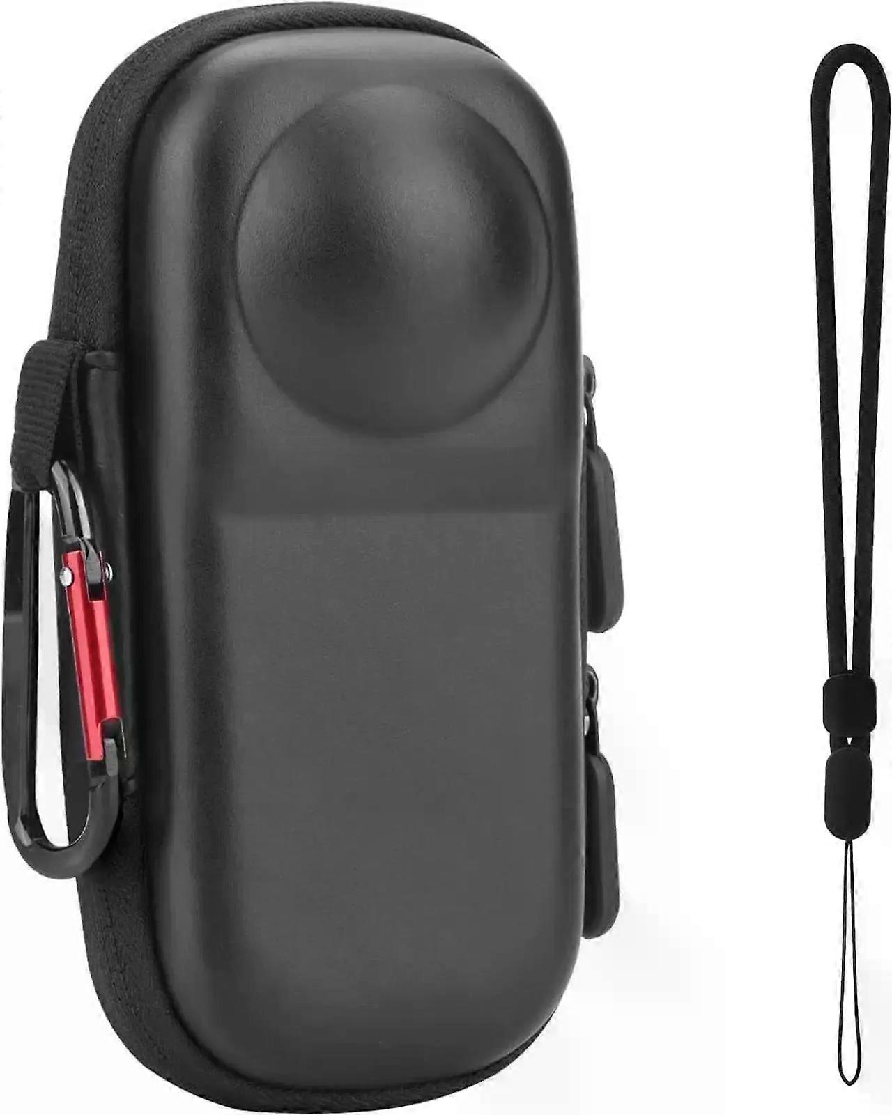 Carrying Case for Insta 360 X4 X5 (for Original Lens Cap), Portable Small Storage Bag Protective Cover Hard Shell Travel Protector with Wrist Strap Ca