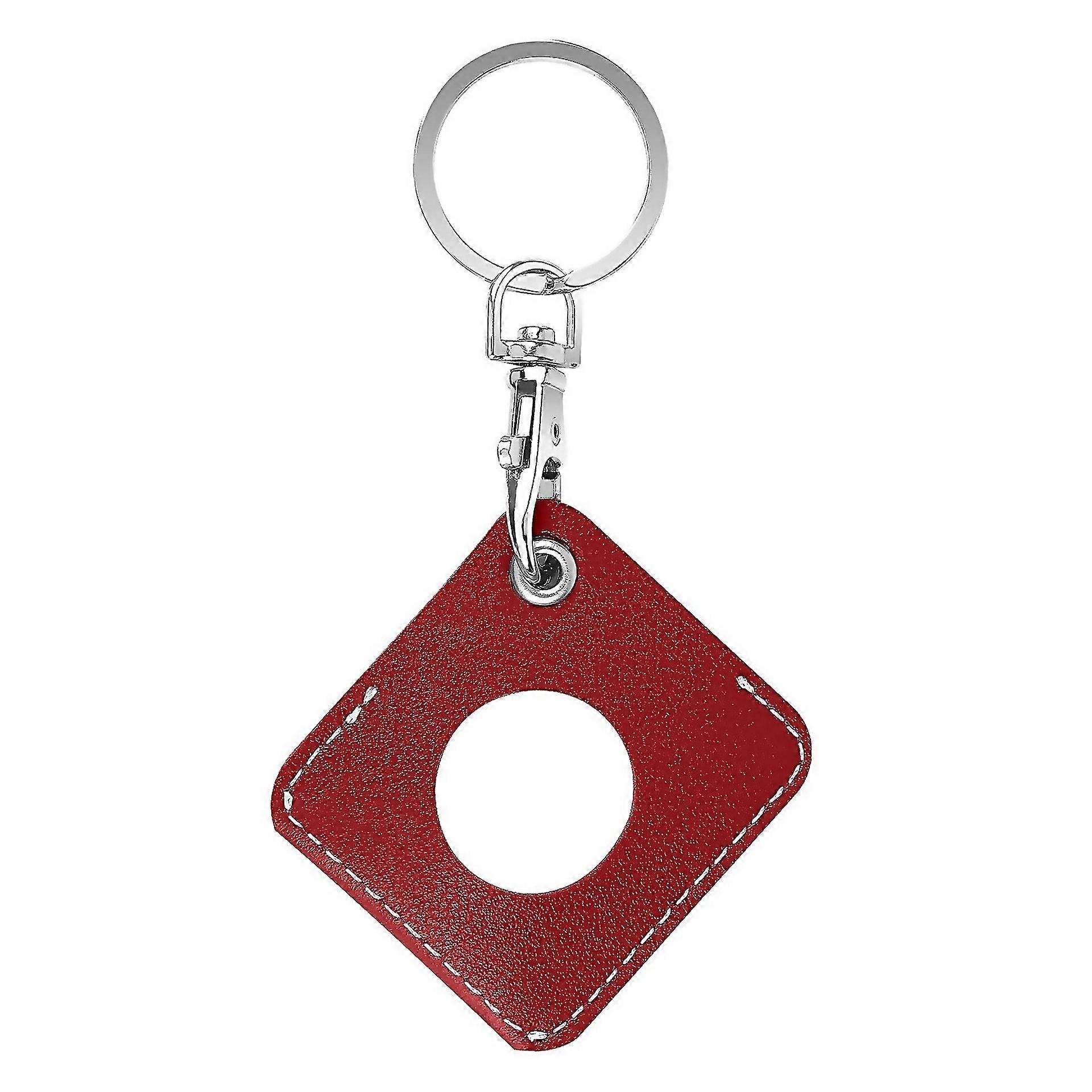 For Square Pu Leather Case Shockproof Antiscratch Protective Cover With Keychain Ring Loop For Airta