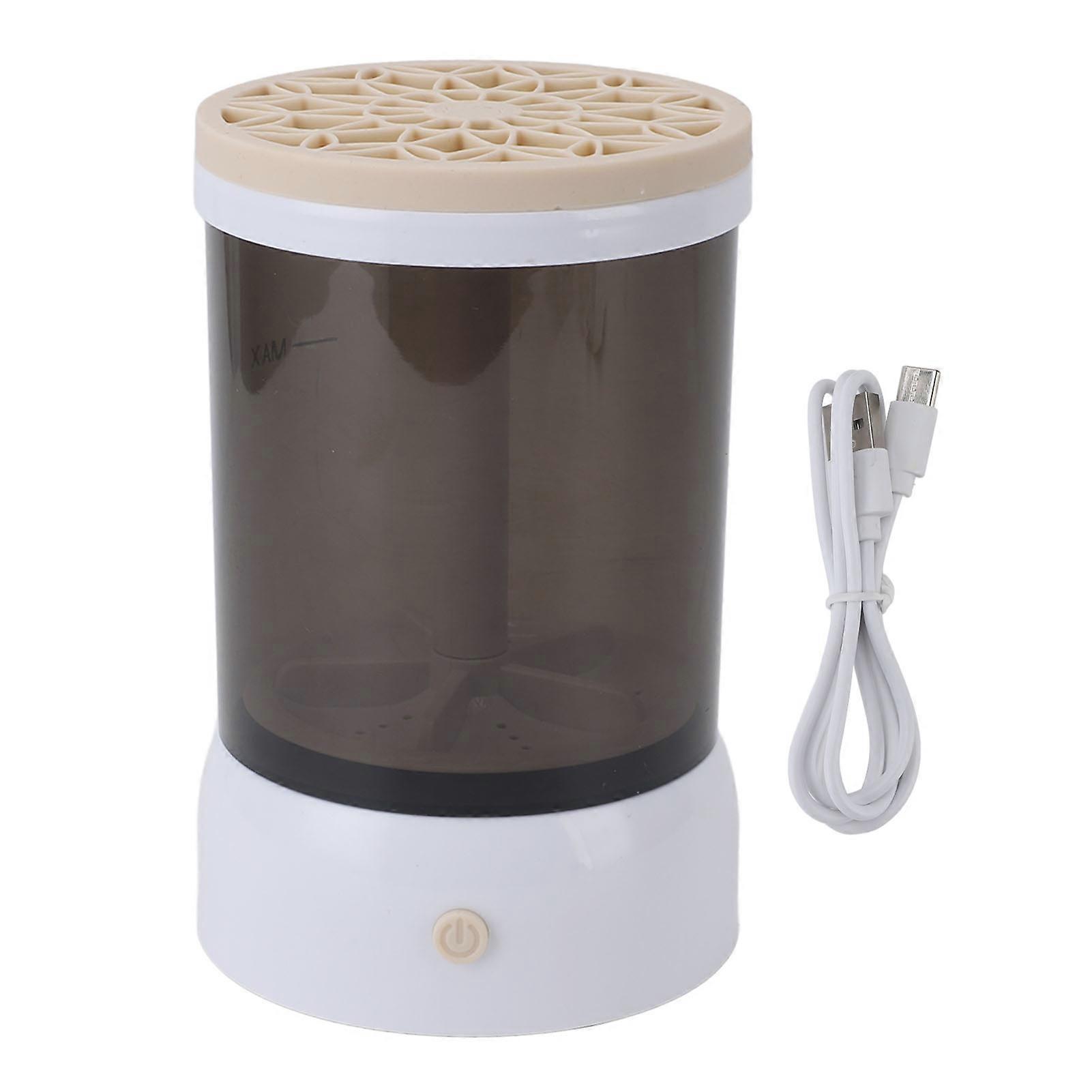 Electric Makeup Brush Cleaner USB Automatic for All Sizes Khaki