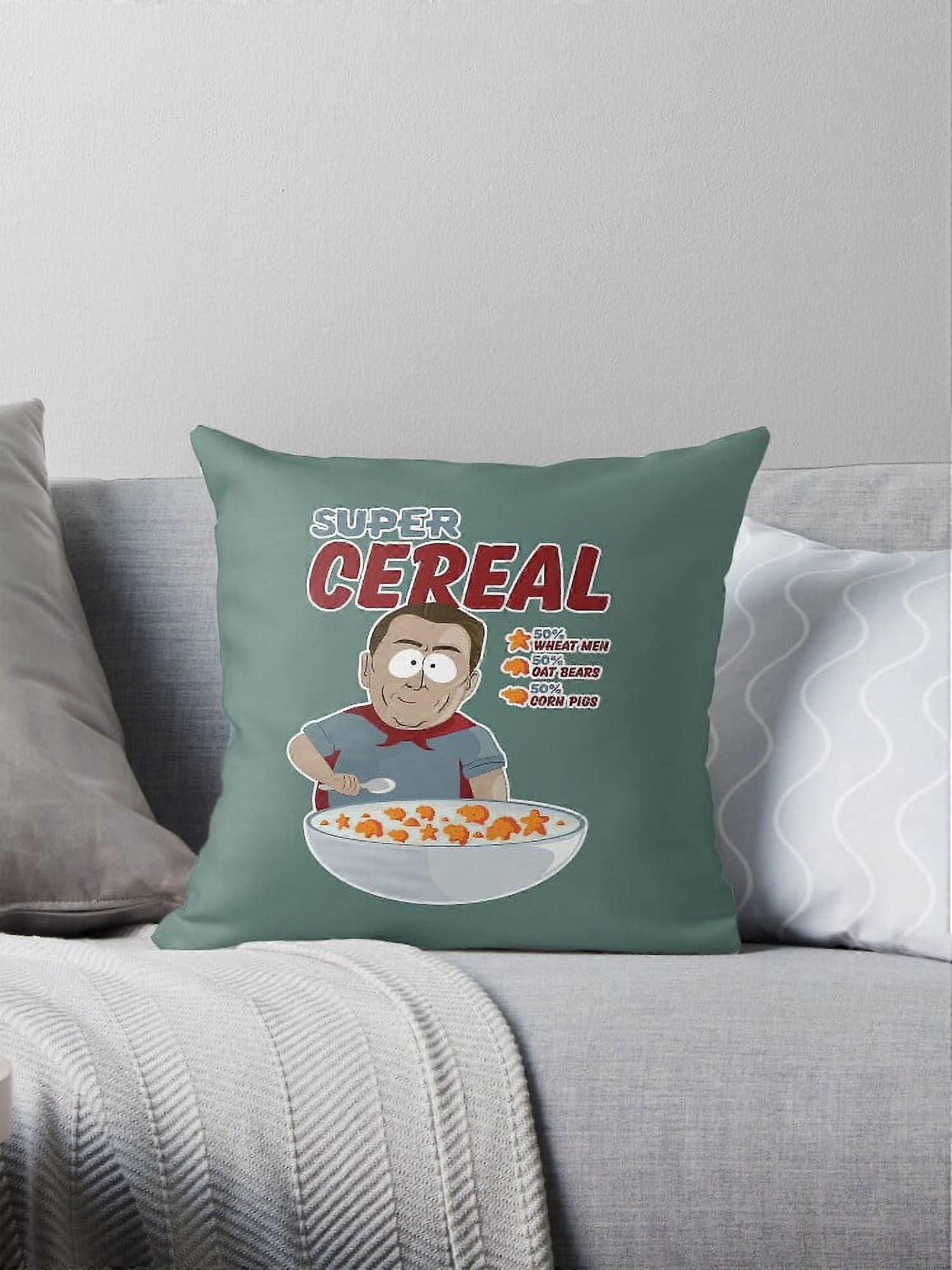 AIVO Super Cereal | Capas de Almofadas para Almofadas South Park, Capa de Almofada para Sofá, Polegadas, Dois Lados