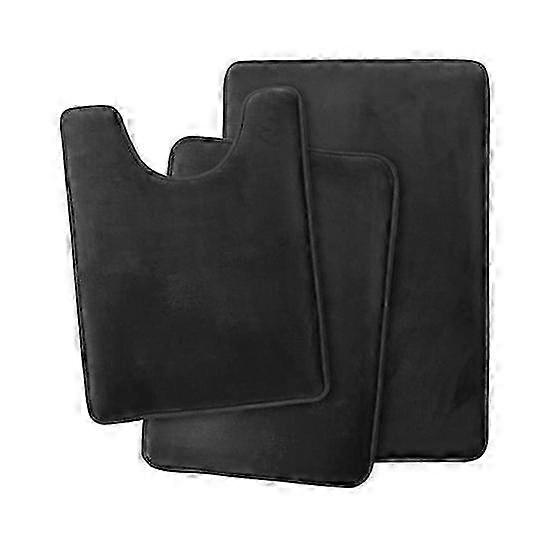 Contour Toilet Rug Bath Mat Set 3-Piece Quick-Drying Absorbent