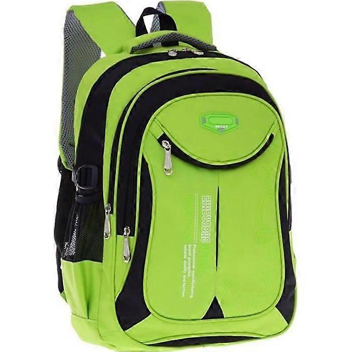 School Backpack - Unknown Brand - Green - Polyester Fabric - For Children