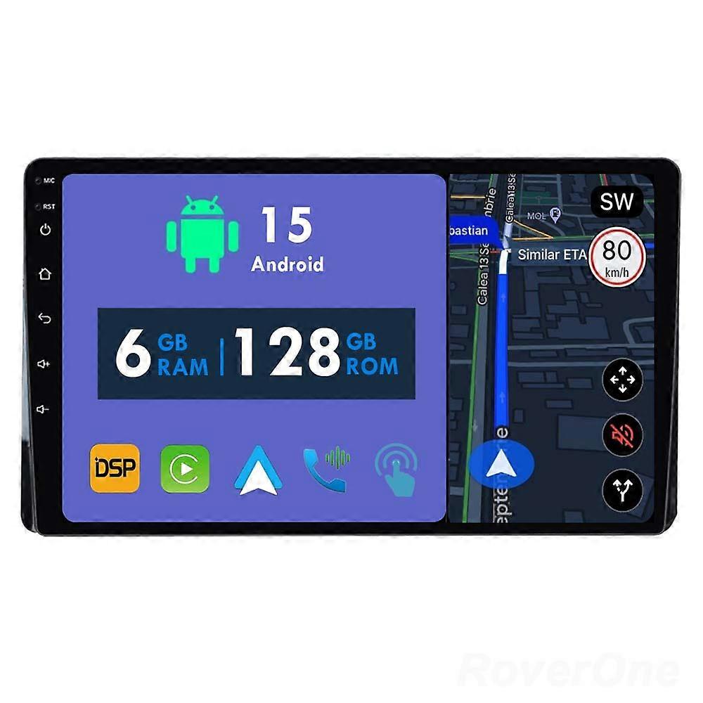 Car Radio 6G+128G CarPlay GPS Navigation Head Unit for Toyota Highlander Kluger 2022 Android Auto Bluetooth Stereo Touch Screen