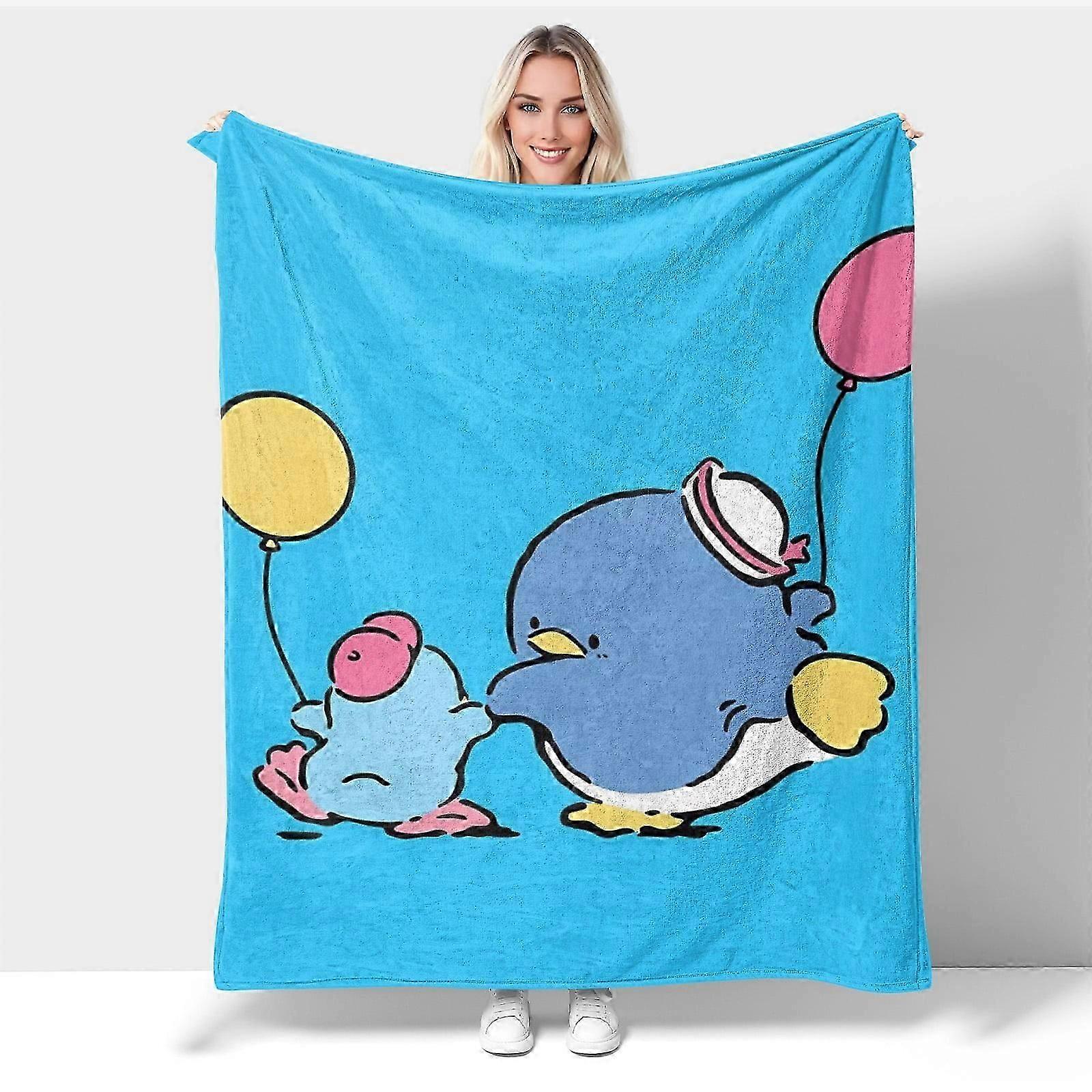 Blanket Tuxedosam Printed thickened double-sided velvet blanket, comfortable and soft for sofa, thick winter blanket for bedroomgugeu308