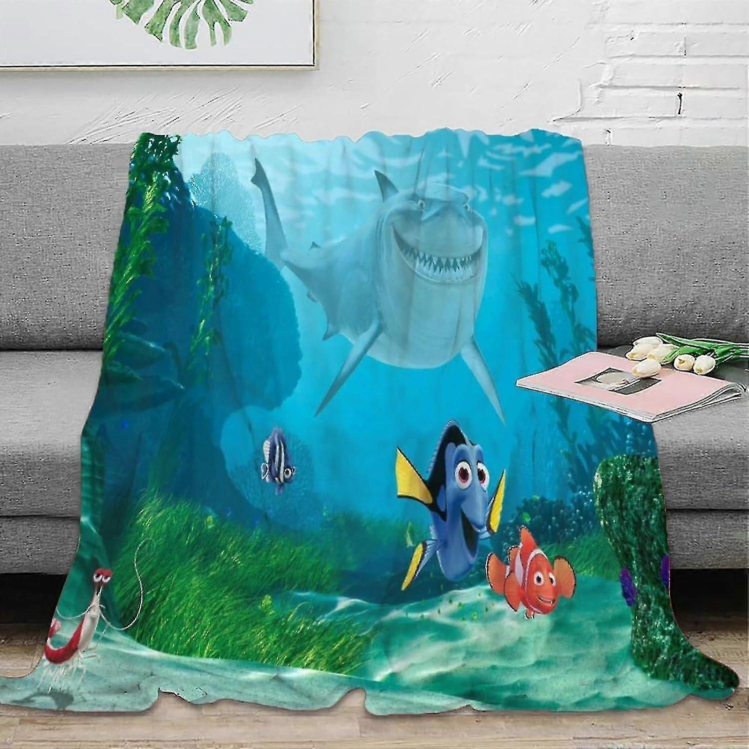 Blanket 3d Finding Dory Patterns Blanket Soft Flannel Blanket Warm Lightweight Tv Throw Blanket All Season Plush Blankets Bed Blanket For Kids Girls B