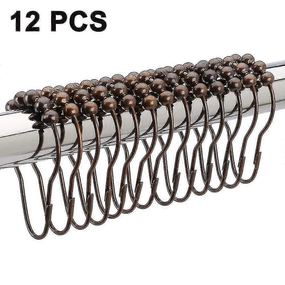 12pcs Shower Curtain Ring-nickel Color