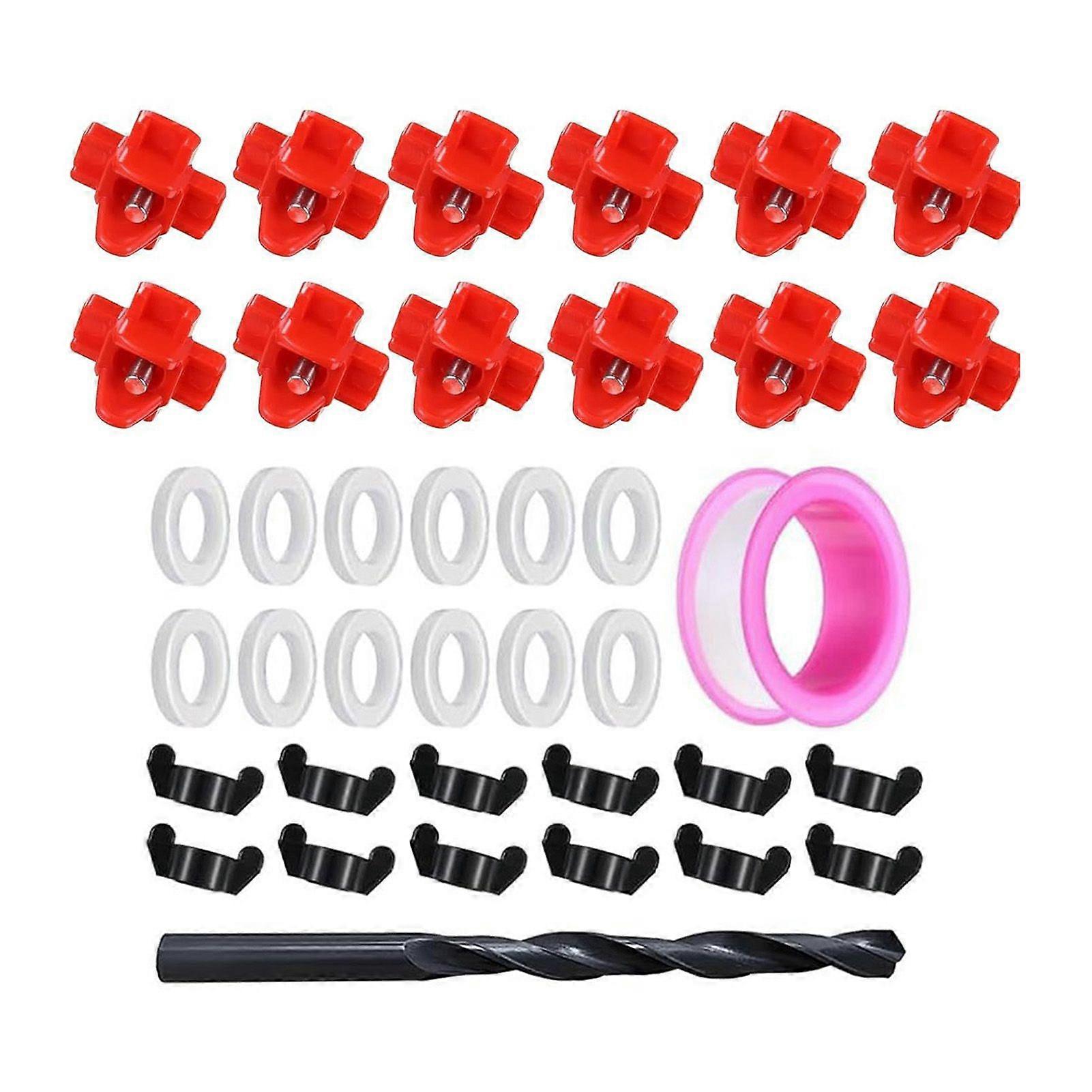 12 Pcs Horizontal Chicken Waterer Nipples with Drill Bits Automatic Leakproof Poultry Watering System for Chickens Duck Quail