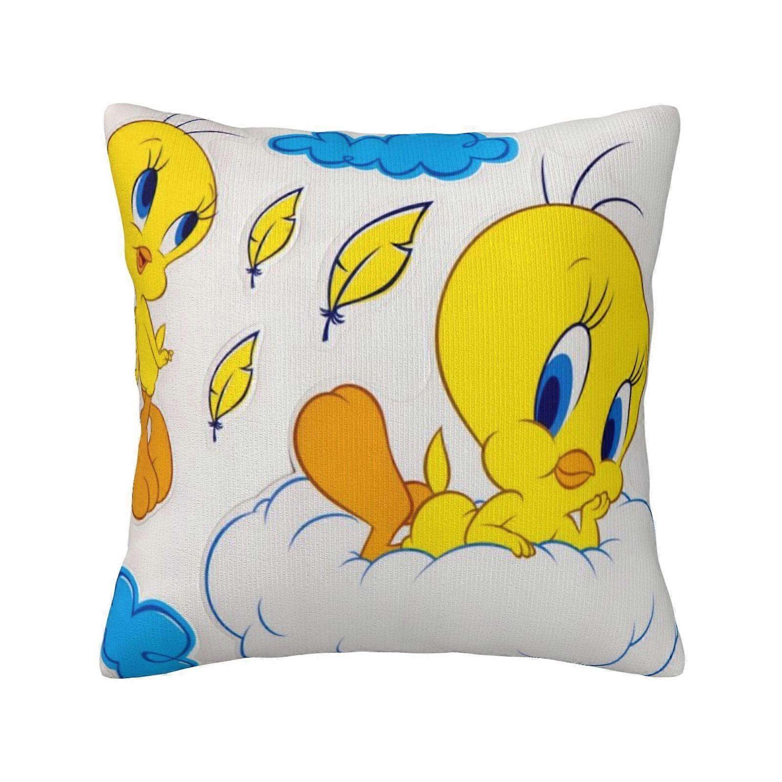 c939 Tweety Bird kuddfodral Kasta kuddfodral Mjuk polyester sofffodral kuddfodral för stol soffa sovrum vardagsrum heminredning yui939
