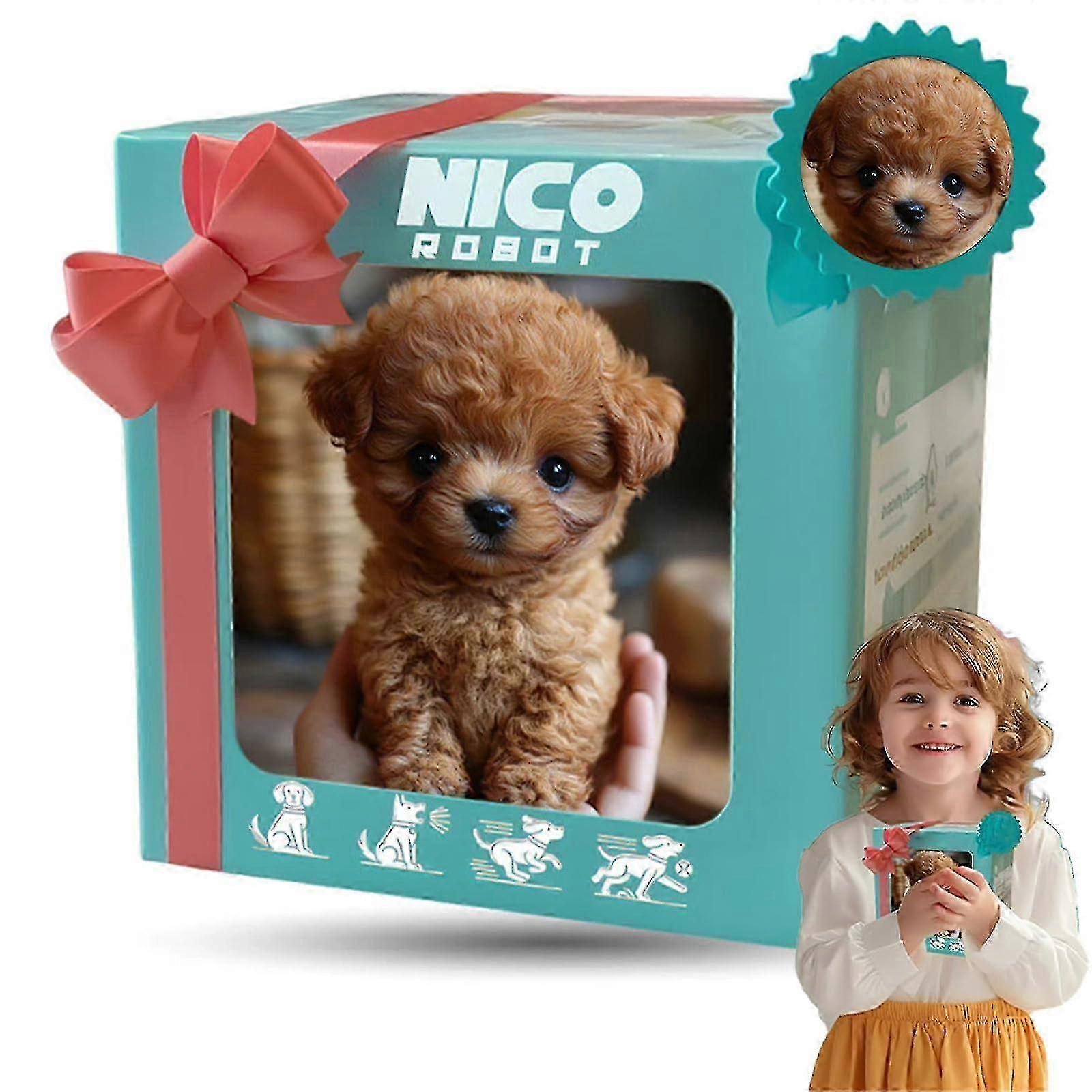 Mon chiot robot réaliste, chiens robots qui se comportent comme de vrais chiens, chiot robot réaliste, chien robot intelligent, robot robot réaliste, peut courir (B)