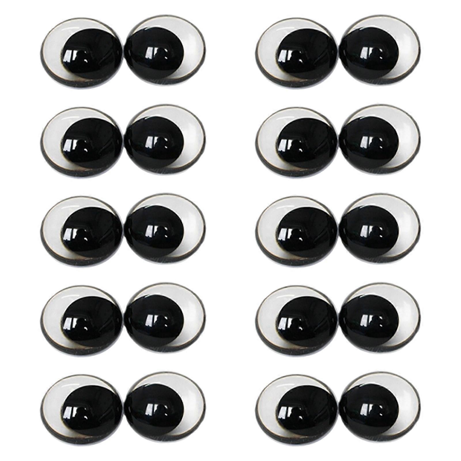 10x Transparent Doll Eyes Multiple Size Option Realistic Gaze Effect Easy to Clean Clear Flat Eye for Anime Figurine Multicolor