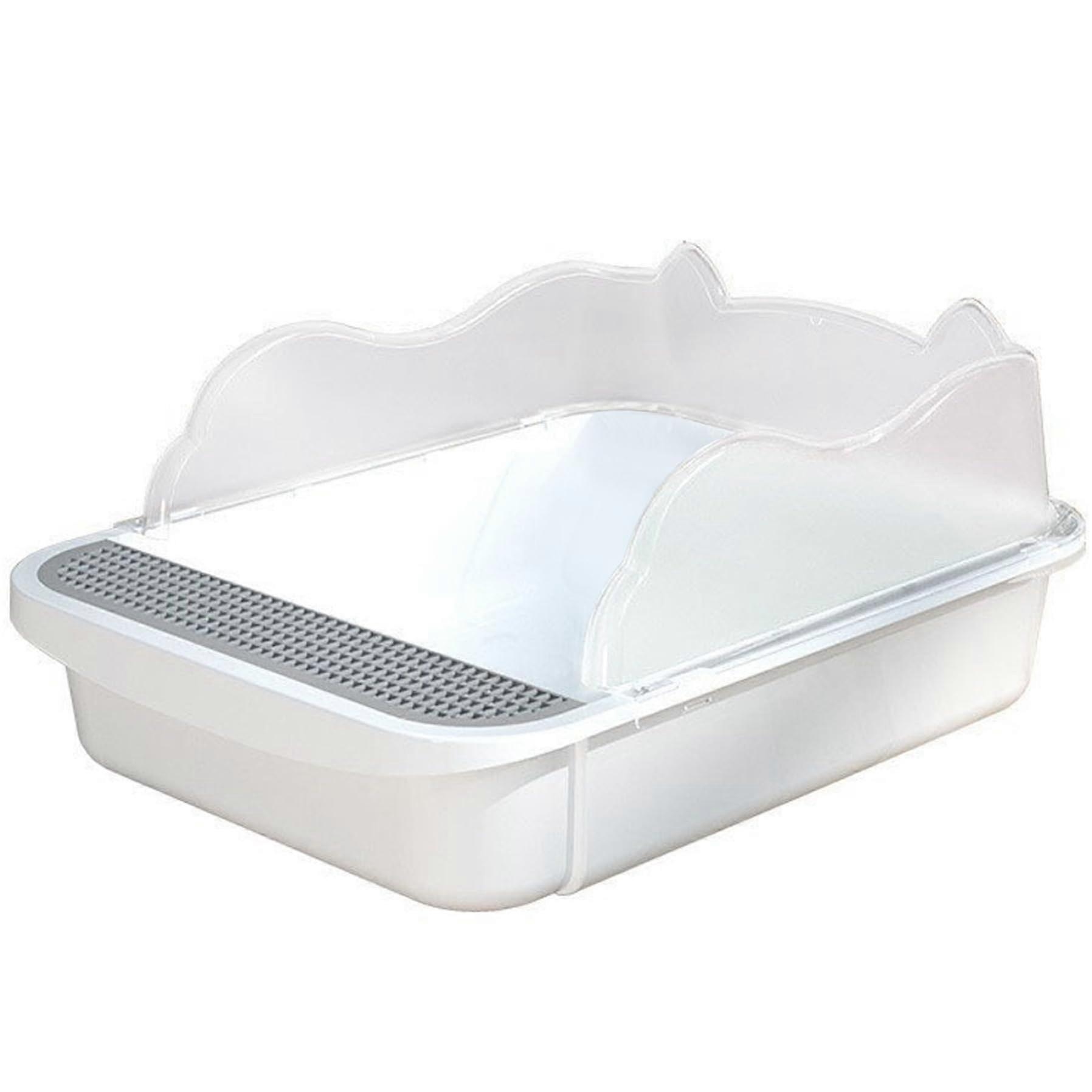 Cat Litter Box, Side AntiSplash Pan With Sifter, SemiEnclosed, Removable , Indoor Home Use