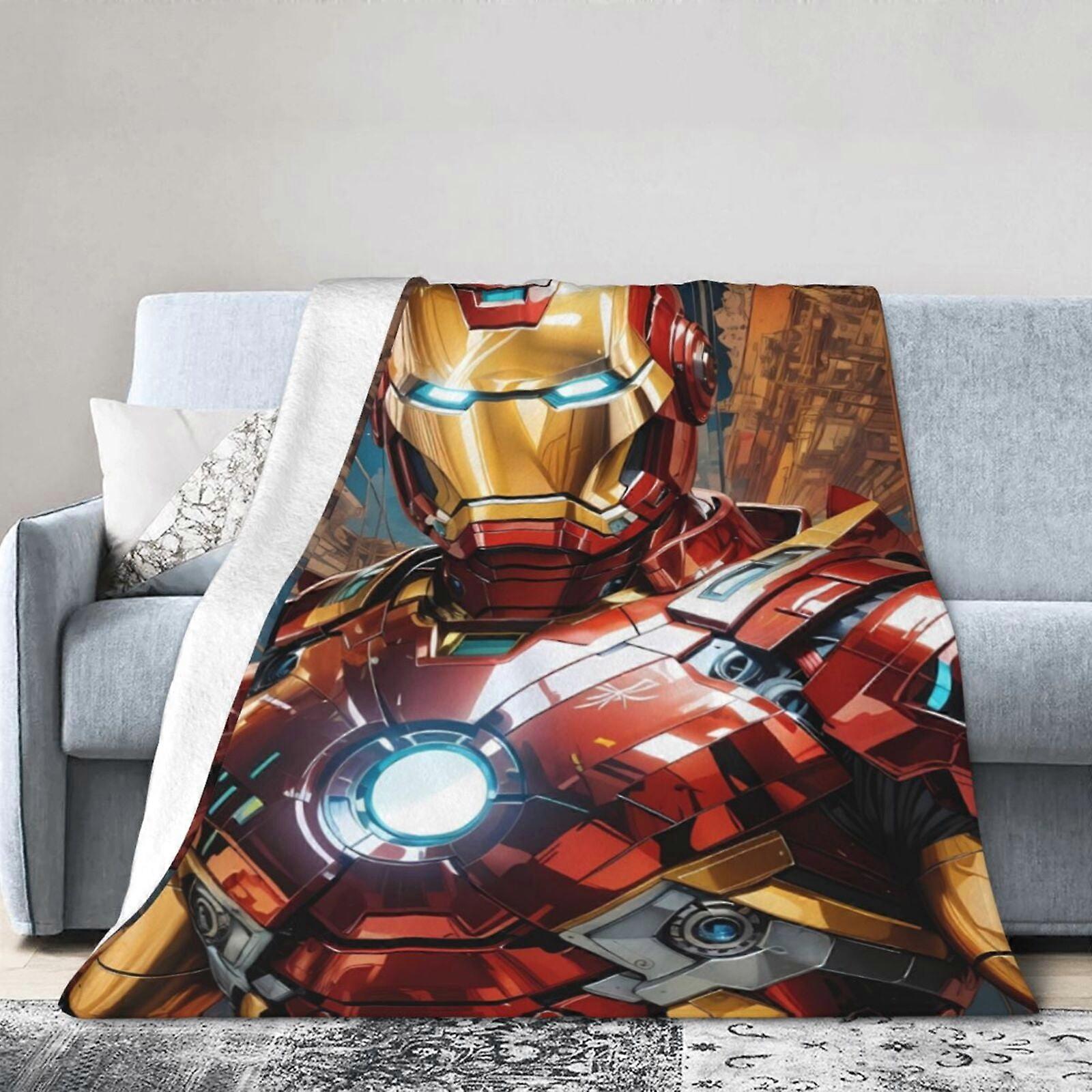 아이언맨 담요 던지기 침구실 장식 플란넬 담요 침대 소파 40"X30"