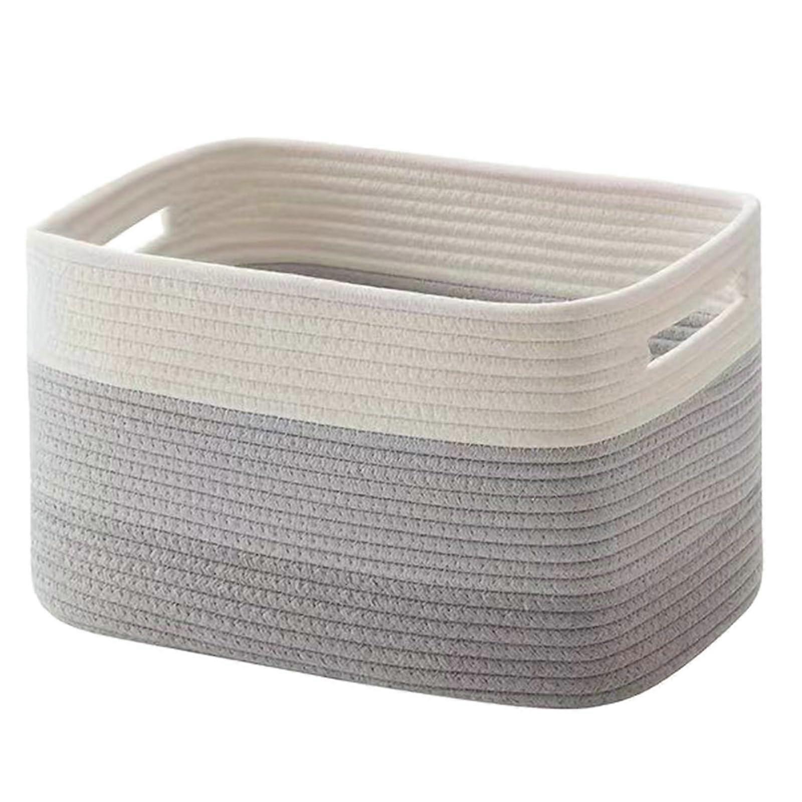 Large Capacity Cotton Rope Organizers Handmade Storage Baskets For Organization Functional Containers