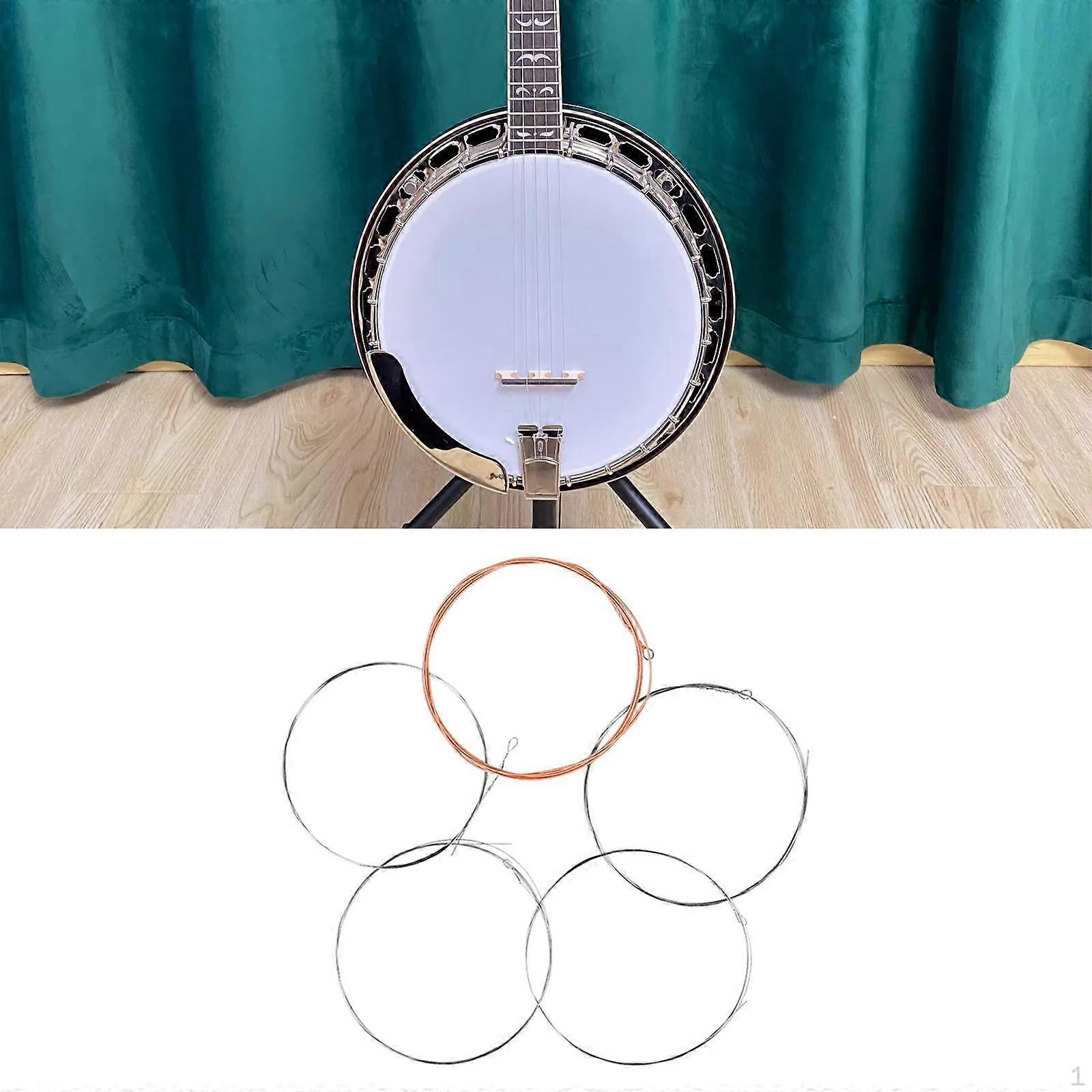 5Pcs Banjo Strings Professional for Beginners Quality Sound Enhance Performance Music Instrument