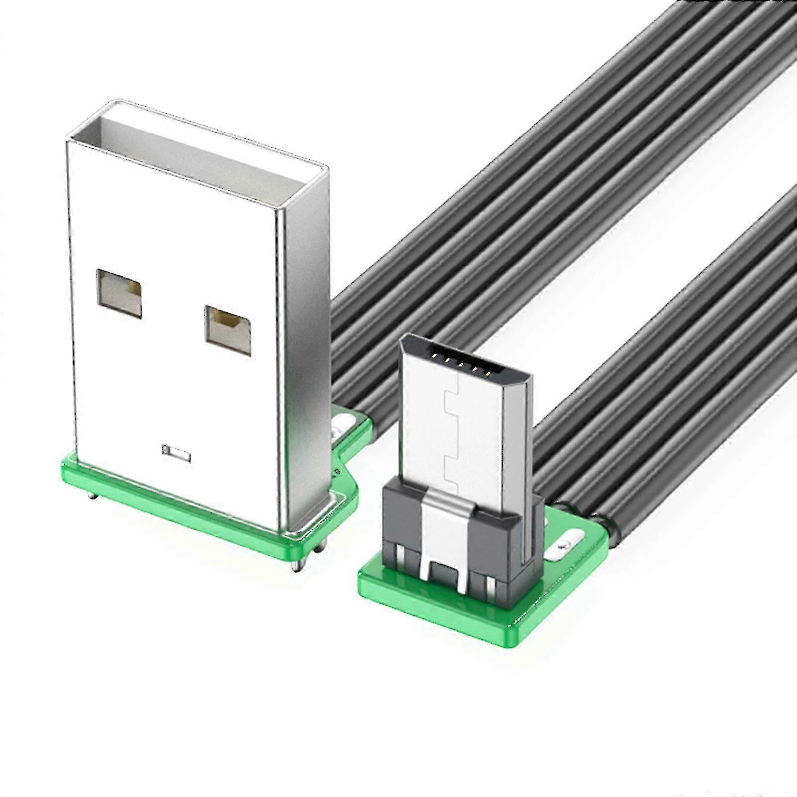 90 Degree USB to USB 5Pin Up Bend Data Cable 5V2A Power Charging Wire Easy Access Compatibility with Many Gadgets