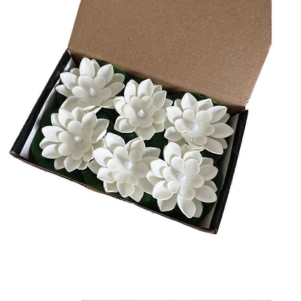 Blarkrus Lotus Floating Lights, Waterproof LED Artificial Lotus Flowers Water Lilies for Pond Pool, Compatible with Pool Decorations