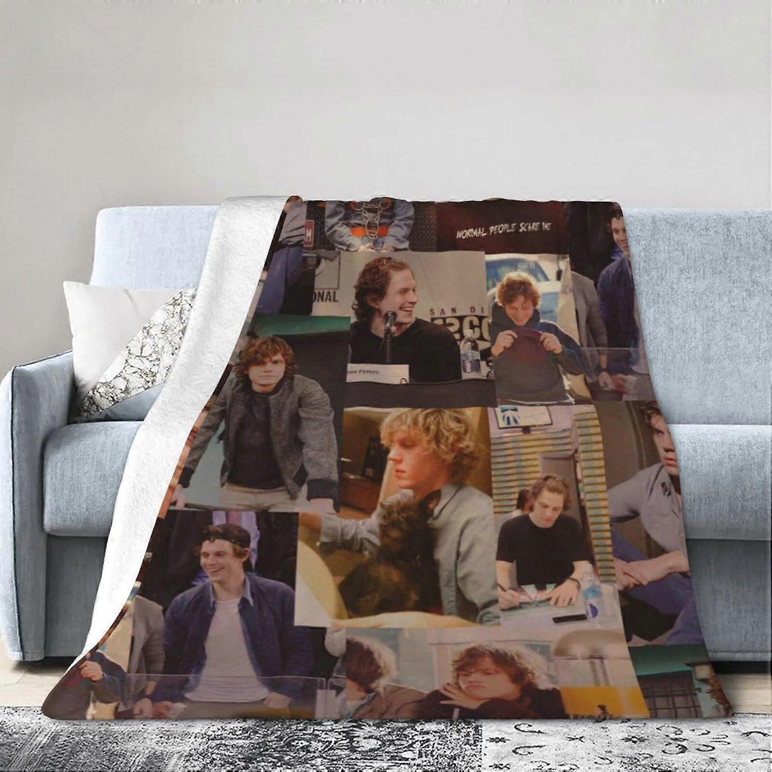 Evan Actor Peters Blanket, Ultra Soft Lightweight Flannel Fleece Throw Blankets Warm Air Conditioning Blanket For Couch -asdfg3