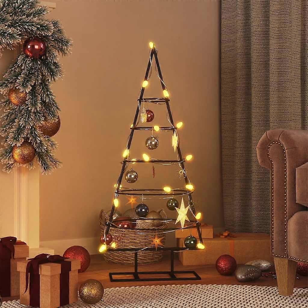 Metal Christmas tree for decorations, black, 90 cm