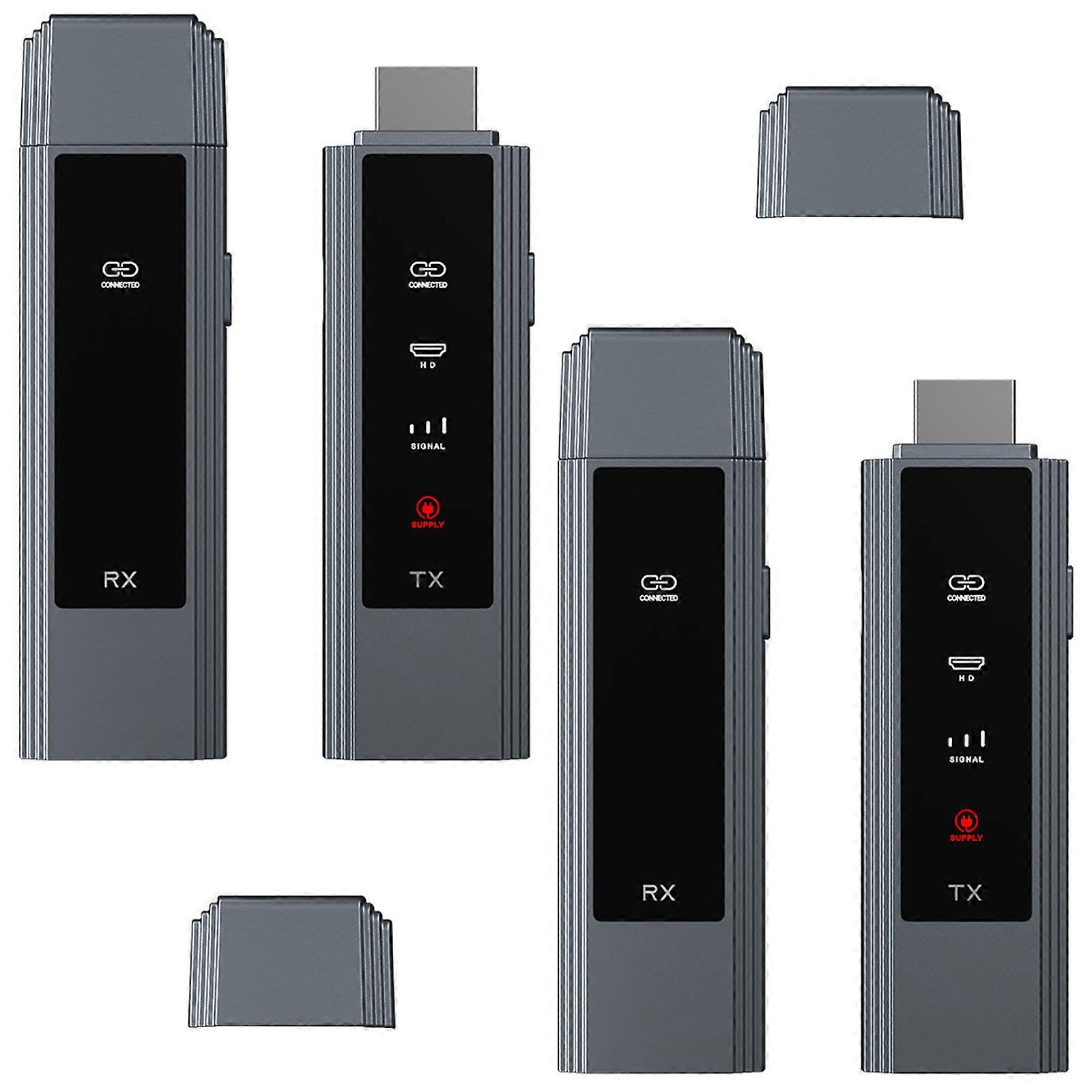 Point To Point Wireless Hdmis Transmitters Receiver Low Latency Compatible for Laptops Smartphones Speed Transfer Multicolor