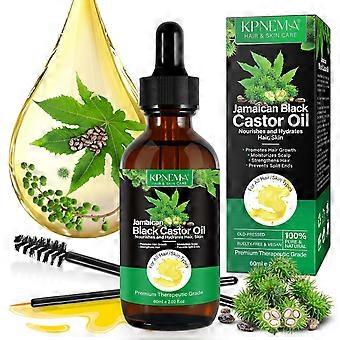 Óleo de Rícino Preto Jamaicano para Crescimento Capilar, Multiuso, Prensado a Frio, 100% Natural.