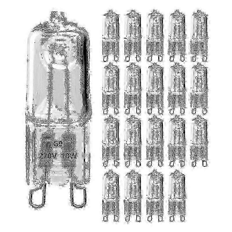 20PCS G9 Halogen Dimmable Bulbs 20W Transparent