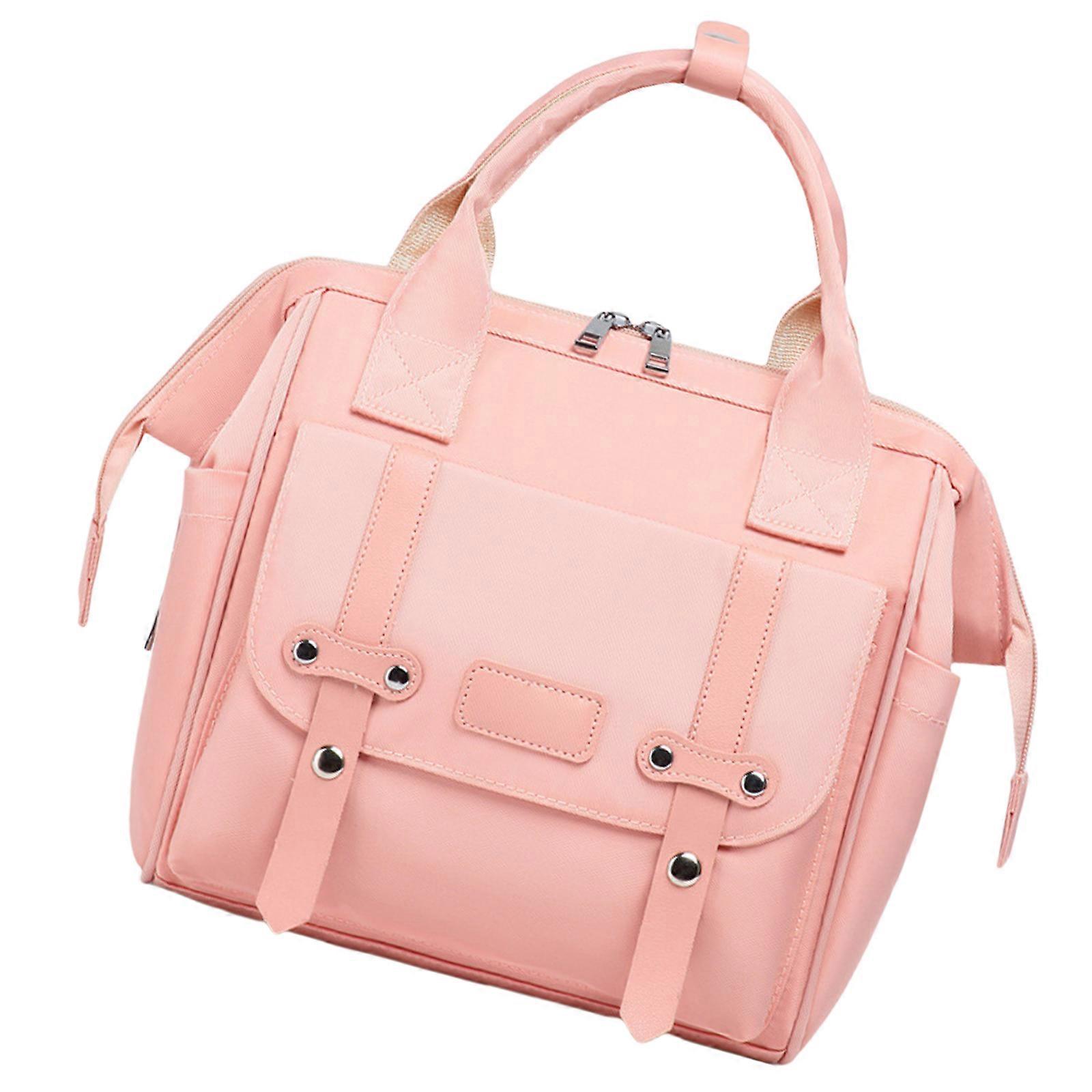 مريحة تحمل جميع حقيبة حفاضات الأم مع أكياس زجاجة تصاميم عصرية حقيبة حفاضات أمي المحمولة تغيير وسادة الوردي