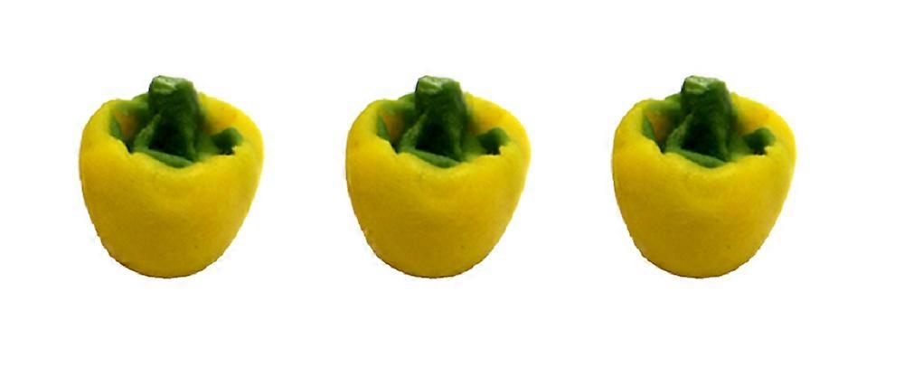 بيت الدمى 3 الفلفل الأصفر مطبخ مصغر ملحق متجر الخضار 1:12