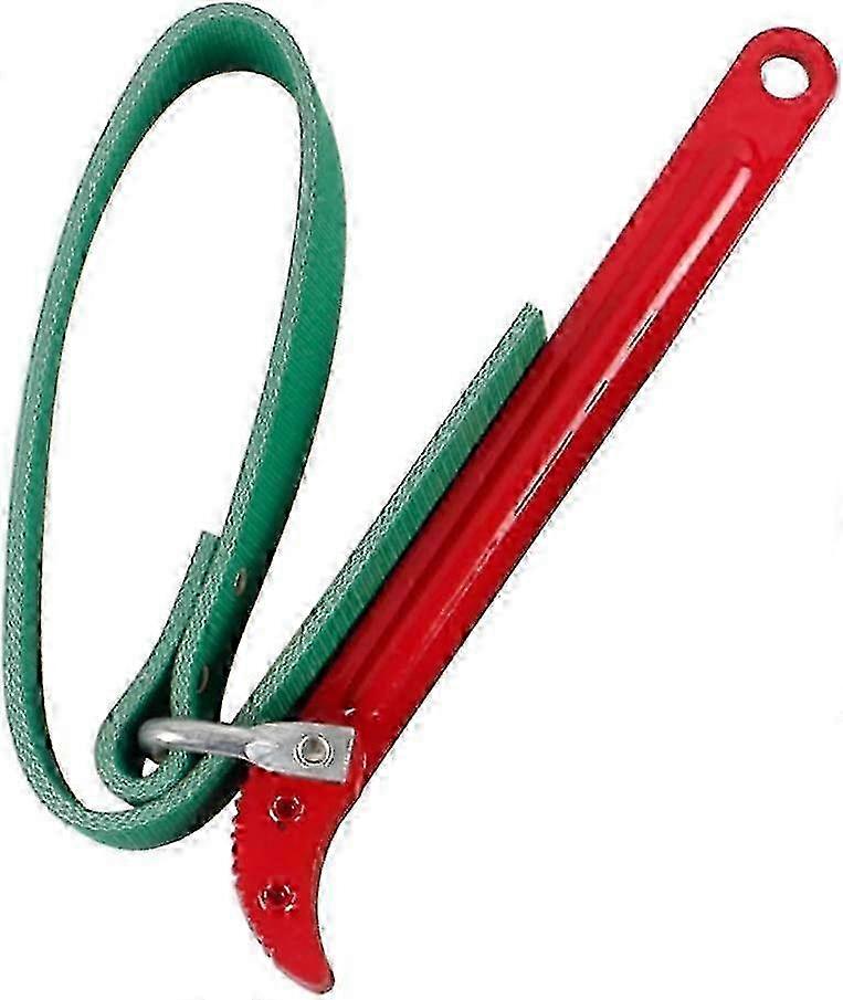 Adjustable Oil Filter Strap Wrench for Jar Opener and Tractor Oil Filter, Made of Durable Carbon Steel with Rubber Strap for Versatile Use