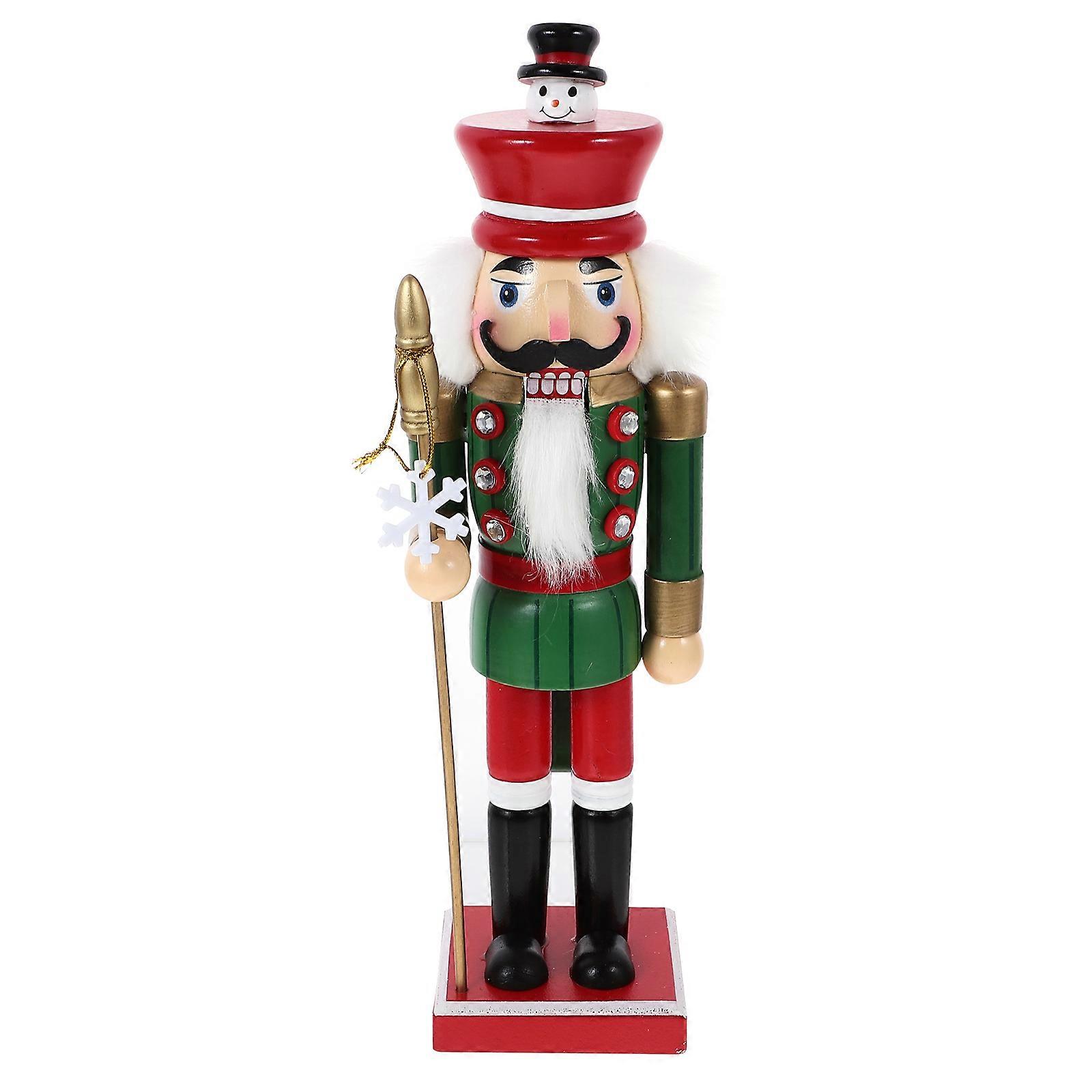 Christmas Nutcracker Figurine Decorative Nutcracker Statue Indoor Xmas Desktop Decor