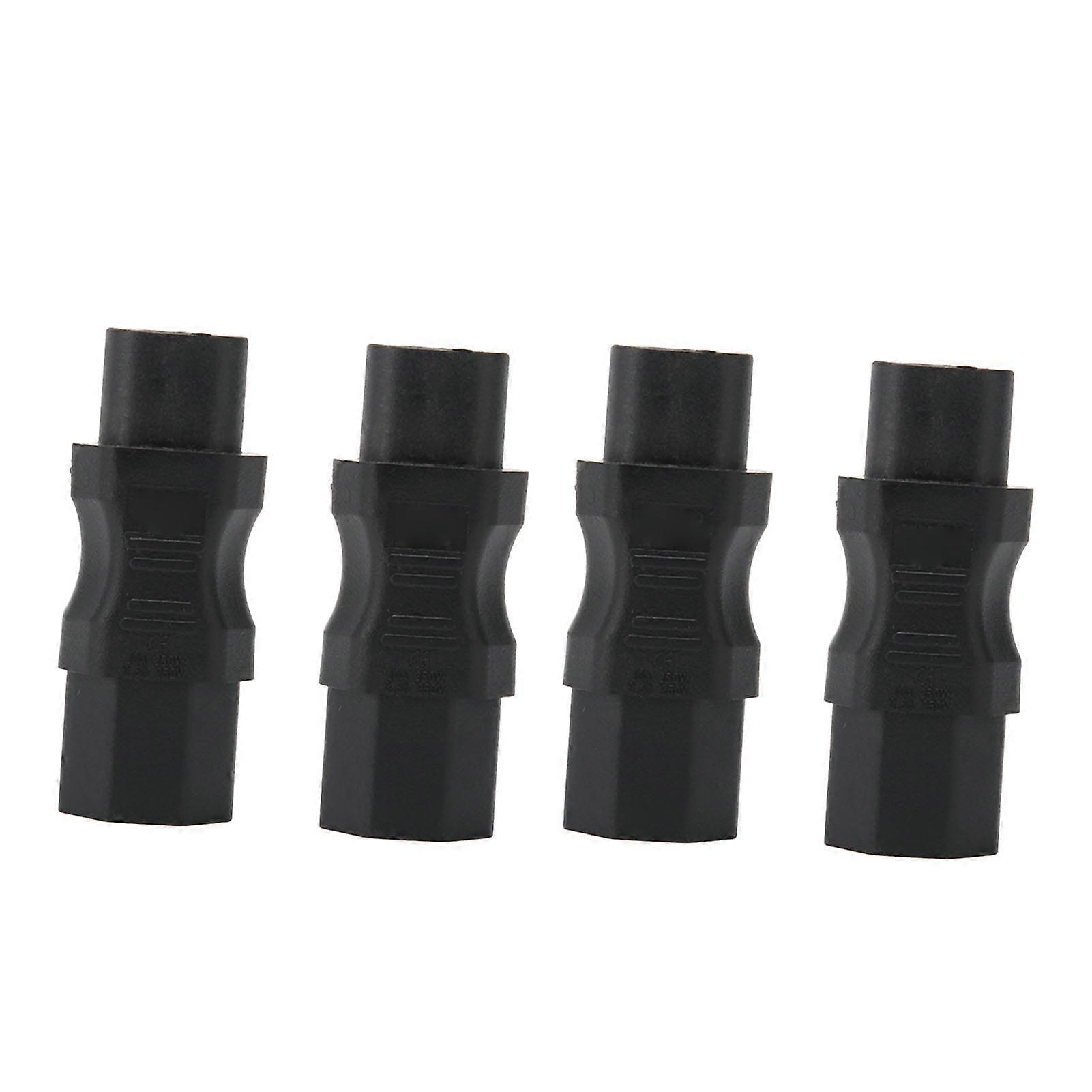 4pcs IEC320 C8 to IEC320 C15 Power Adapter Professional Computer Power Adapter for Laptop PDU Case Ups Socket