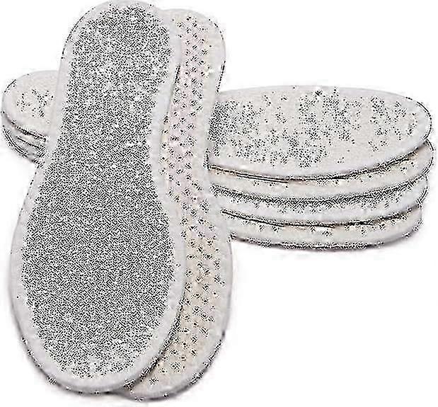 2025 25cmpack Of 3 Pairs Of Cotton Terry Barefoot Insoles With Latex Cushioning, Insoles Against Unpleasant Odors And Bacteria Edition c