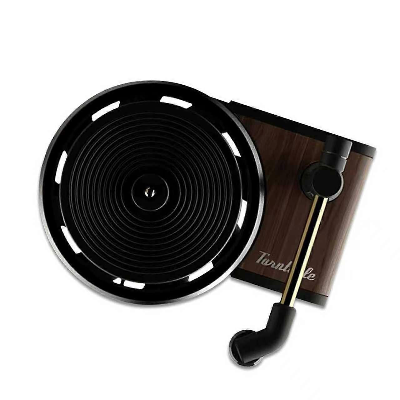 Car Air Vent Clip Diffuser 3D Rotating Record Player Retro Stereo Ornament for Vehicles