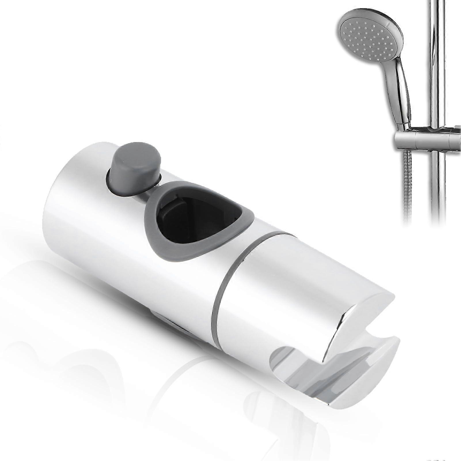 Adjustable ABS Shower Head Holder for 25mm Slide Bar, Universal Cylindrical Bracket for Bathroom