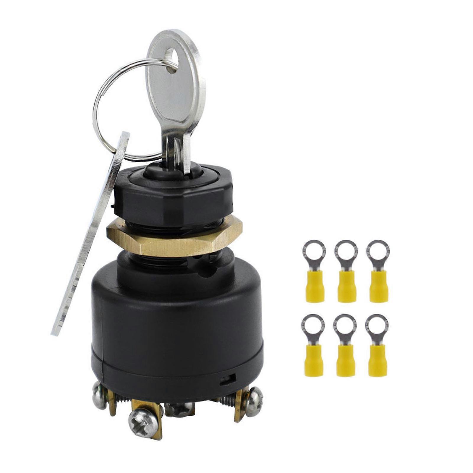 Car Boats Motorcycle Ignition Starter Switches 3 Position With 2 Key Ignition Switches Lock Three Wire Ignition Switches Multicolor