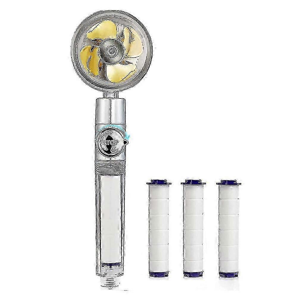Shower Head, Propeller Shower Head With Filter, Water Saving