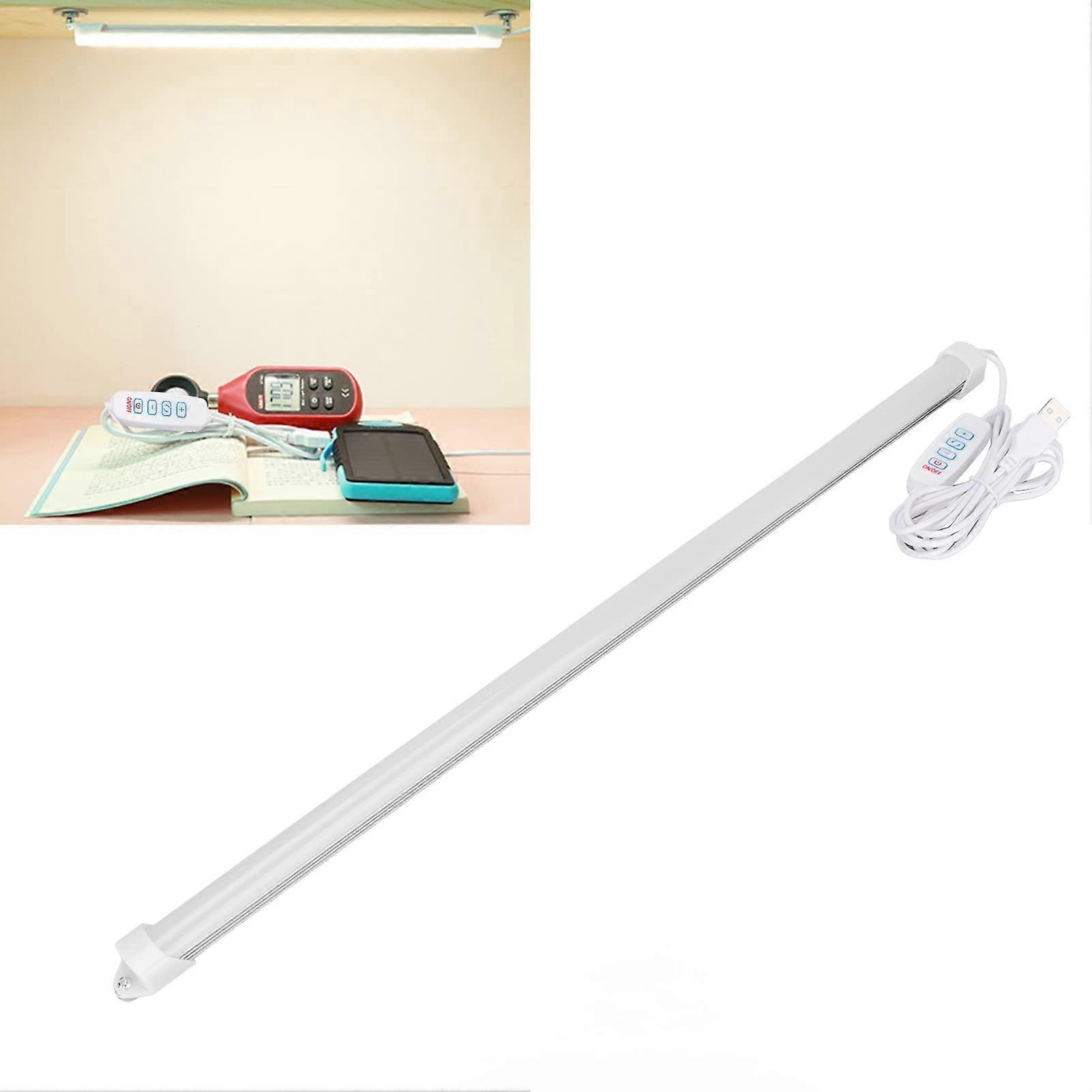 Under Cabinet Lighting USB Powered LED Light Bar, Three Color Dimmable, Easy Tool Install for Kitchen, Closet, Desk